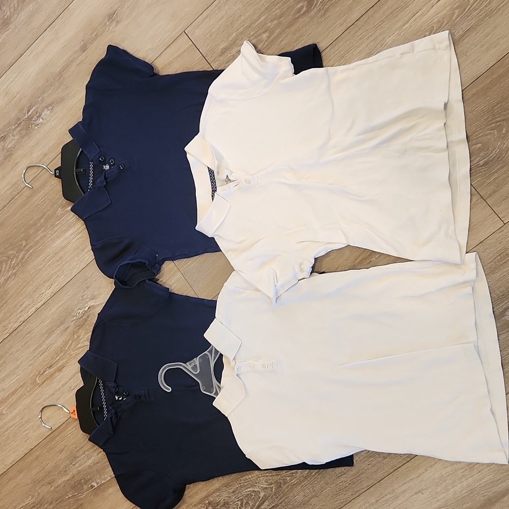 2 justice Navy uniform polos